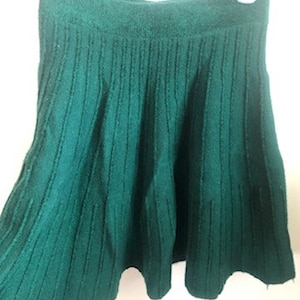 XXS prado rue por Anthropologie Mini Falda, Falda Verde Esmeralda, Falda estilo terciopelo, Mini Falda de vacaciones, Granja, Prarie, Vintage Mini imagen 8