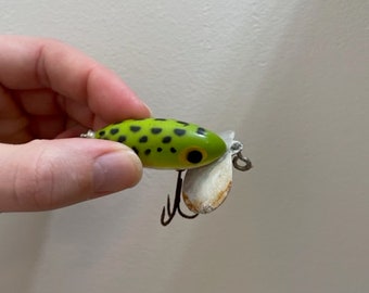 1960s "The Frog" Vintage Fred Arbogast Frog Jitterbug Fishing Lure, Jitterbug "The Frog" Fishing Lure by Fred Arbogast, Jitterbug Fishing