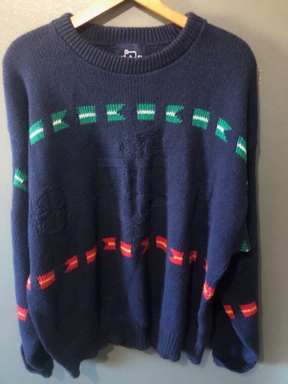 1960s Vintage Woolrich Nautical Theme Pullover Ju… - image 9