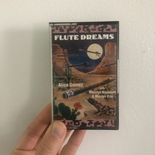 Vintage Flute Dreams Native American Cassette Tape by Alice Gomez with Madalyn Blanchett and Marilyn Rife, Native American Flute, Flute Tape