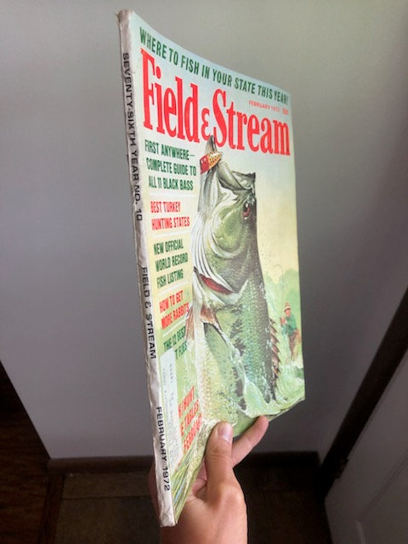 Vintage Field and Stream Magazine February 1972 50 Cent Etsy