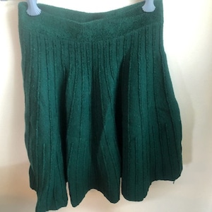 XXS prado rue por Anthropologie Mini Falda, Falda Verde Esmeralda, Falda estilo terciopelo, Mini Falda de vacaciones, Granja, Prarie, Vintage Mini imagen 3
