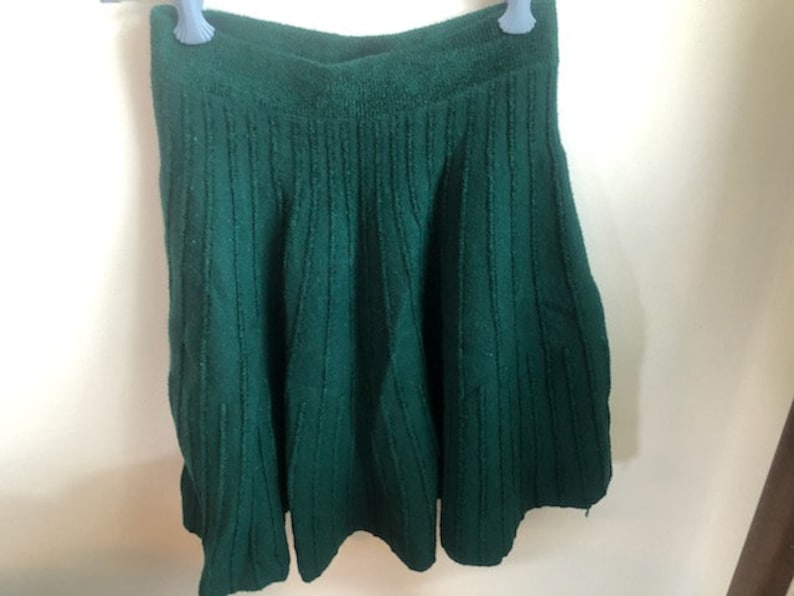XXS prado rue por Anthropologie Mini Falda, Falda Verde Esmeralda, Falda estilo terciopelo, Mini Falda de vacaciones, Granja, Prarie, Vintage Mini imagen 3