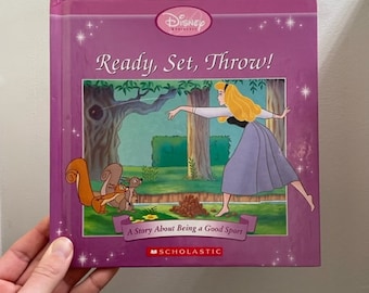 First Printing 2003 Printed in USA Disney Princess Ready, Set, Throw! A  Story About Being A Good Sport Scholastic, Disney Ready Set Throw