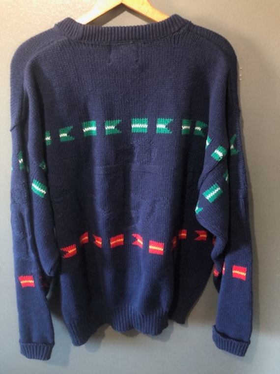 1960s Vintage Woolrich Nautical Theme Pullover Ju… - image 6