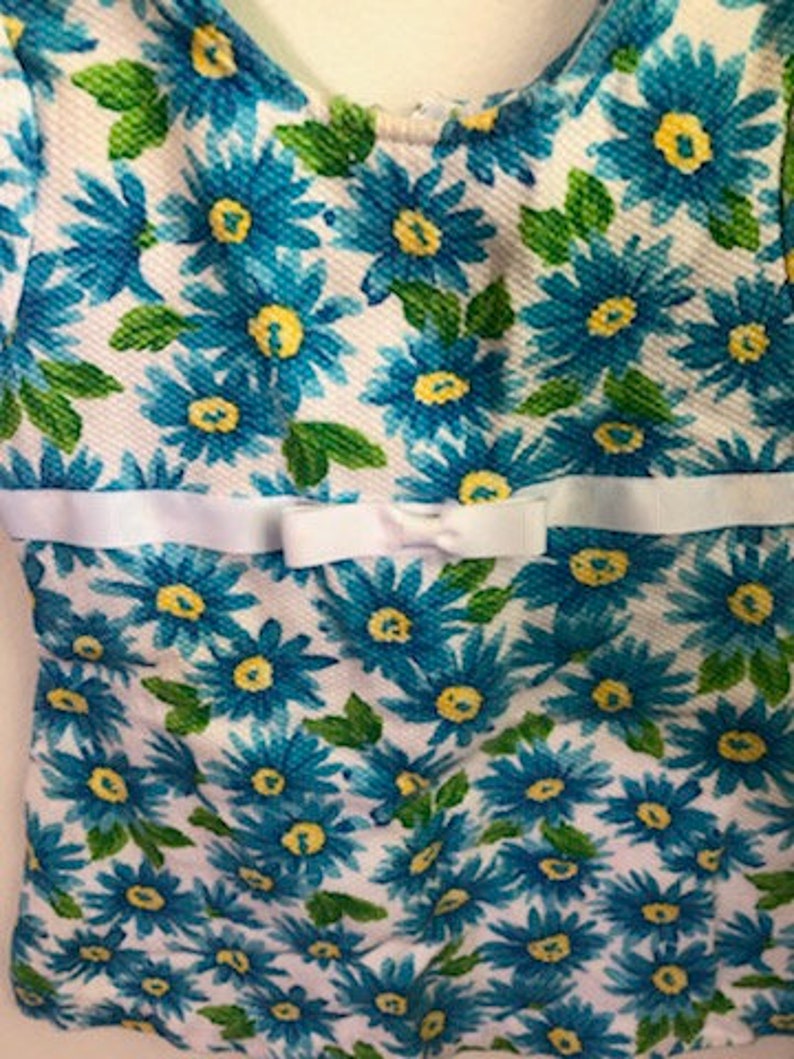 Sunflower Daisy Dress Toddler Girl/'s Daisy Dress Blue Daisy Dress Vintage 3T Toddler Girl/'s Dress Garden Dress Flower Girl Dress