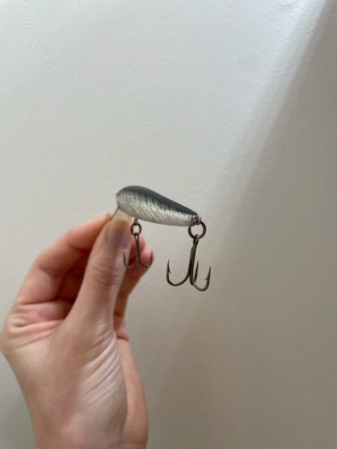 Vieux Leurre De Pêche Rebel Minnow Argenté #101 Vintage Dans Sa Boîte D'origine