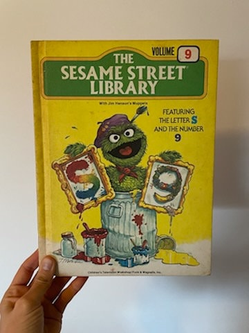 1978 the Sesame Street Library Hardcvoer Volume 9 Children's Book