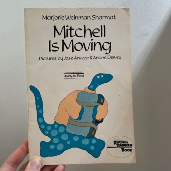 1st Collier Books Edition 1985 Mitchell Is Moving by Jose Aruego and Ariane Dewery Marjorie Weinman Sharmat Reading Rainbow Ready to Read