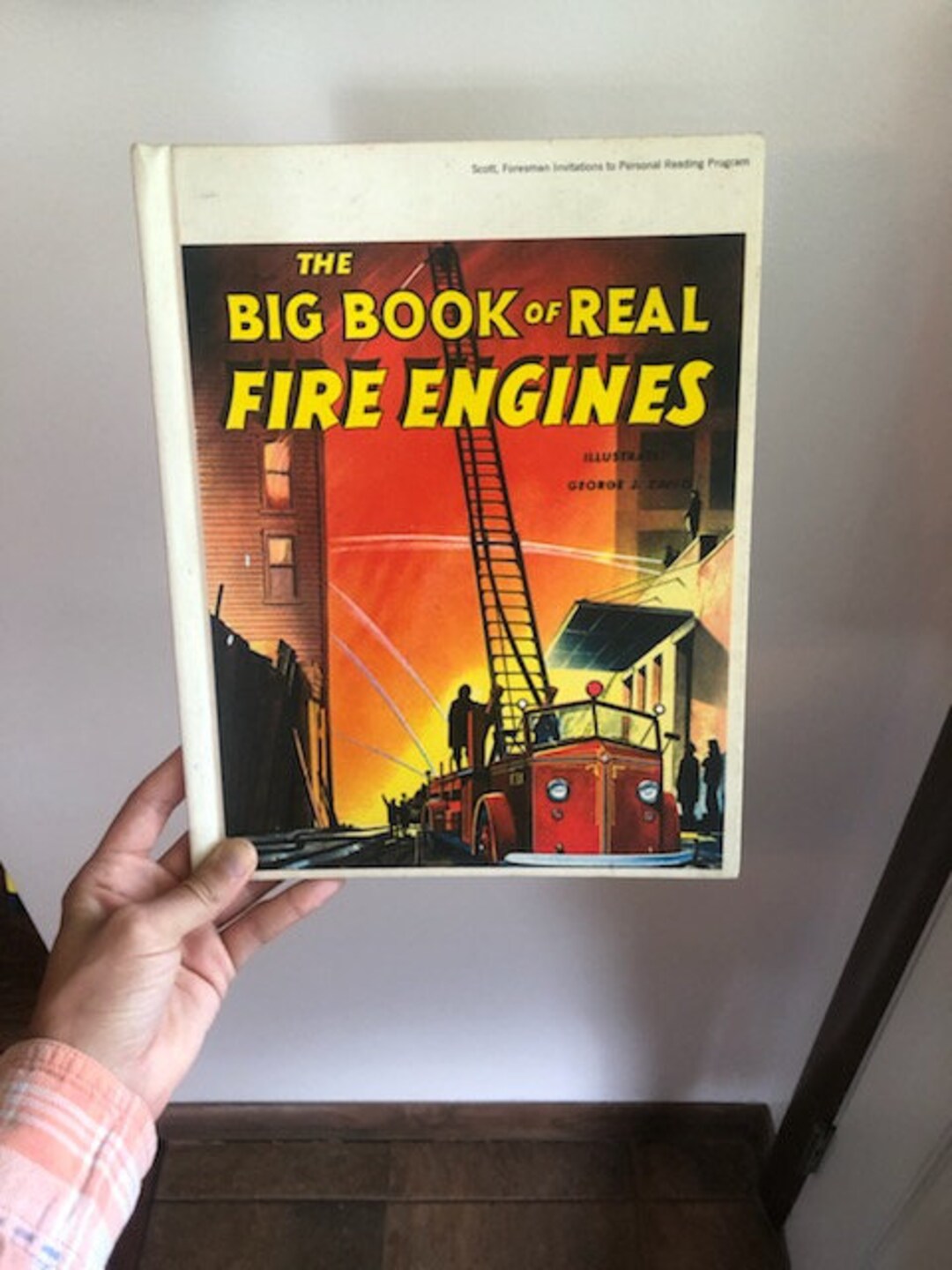 1950s Hardcover Fire Truck Children's Book, the Big Book of Real