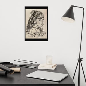 Original Artwork "Girl With Ponytail" Art Print