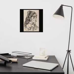 Original Artwork "Girl With Ponytail" Art Print