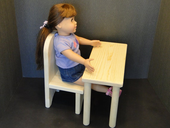 Small Table Desk With Chair For 18 Inch Dolls 0133 Etsy