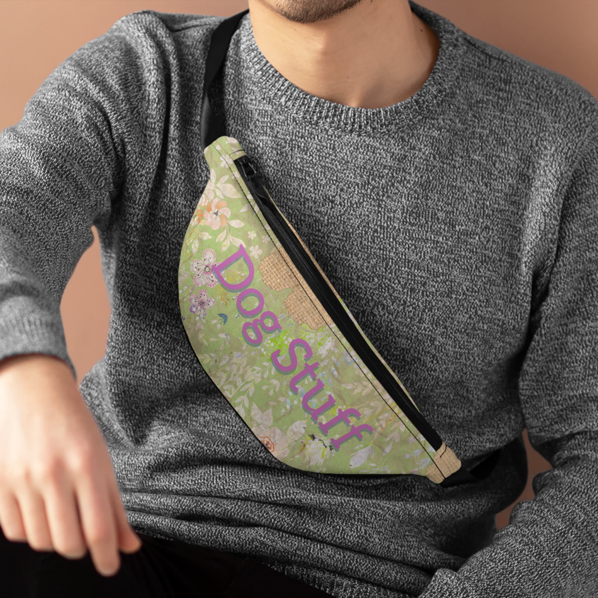 Bauchtasche Für Hundespaziergänge – Mit Kotbeutelspender & Verstellbarem Gurt, 30x17 Cm, Schwarz