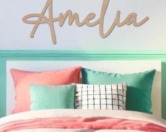 Custom Name Cutout: Birch Plywood Baby Nursery Decor