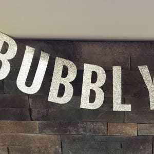 Bubbly Bar Glitter Banner: Bridal Shower & Bachelorette Party Decor