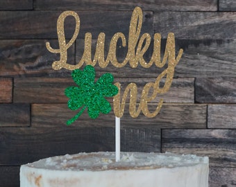 Lucky One cake topper, shamrock smash cake topper, St Patrick’s day first birthday, first birthday decorations, lucky one, one topper