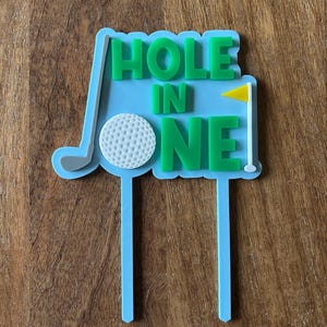 Golf First Birthday Cake Topper, Hole in One Party Decorations, Golf Cake Topper, First Birthday Decorations