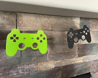 Glitter Video Game Controller Banner: Gamer Party Decorations