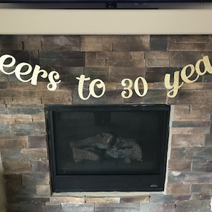Cheers to 30 years banner / cheers to 30 years / 30th anniversary / 30th birthday banner / 30th party / 30 years loved / dirty thirty/ 30th