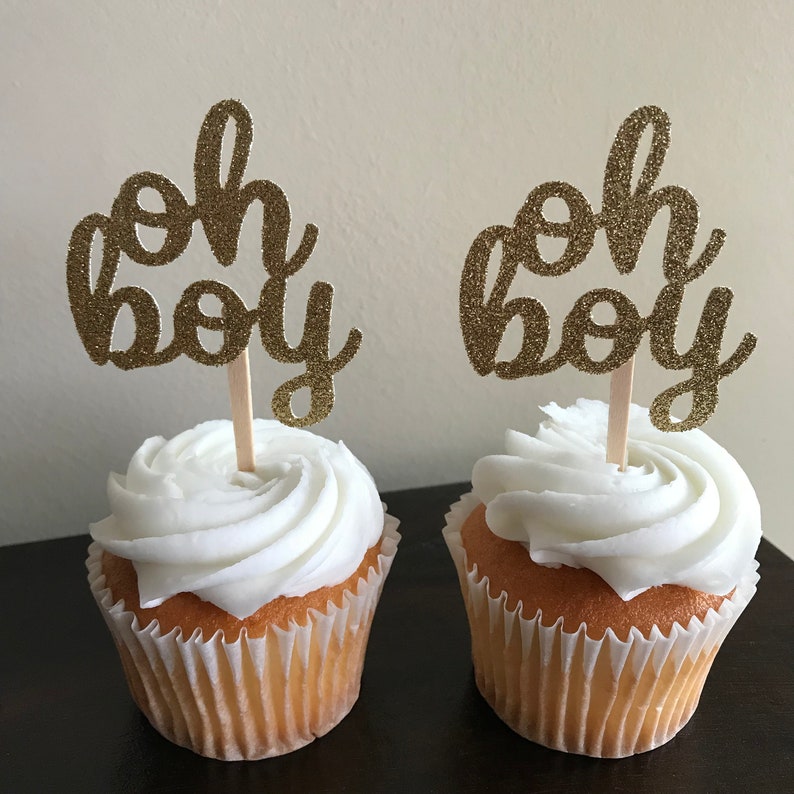 DIY Oh Boy Cupcake Toppers / Oh Boy Baby Shower / Oh Boy / Etsy
