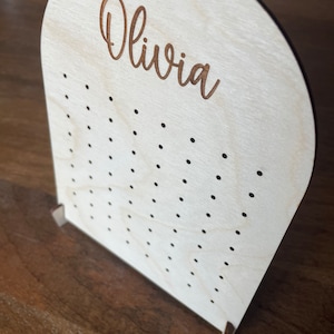 Wooden Earring Stand, Acrylic Earring Stand, Arch Earring Stand, Boho Earring Stand, Custom Name Earring Display, Girls Jewelry Holder
