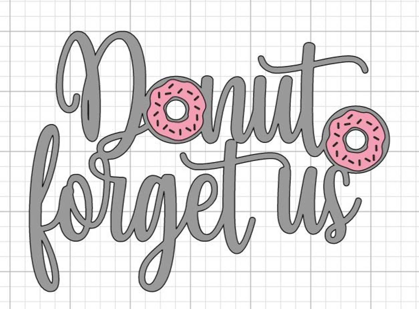 donut-forget-us-cake-topper-donut-topper-donut-birthday-two-etsy