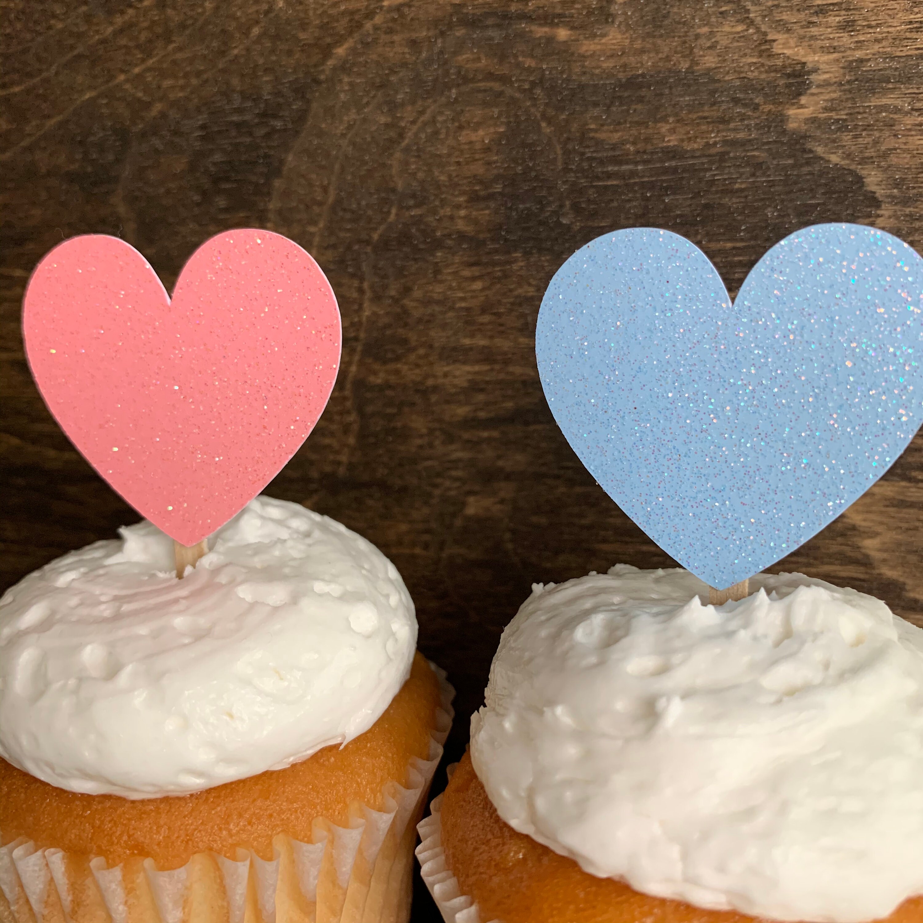 Gender Reveal Cupcake Toppers / Gender Reveal / Baby Shower Etsy