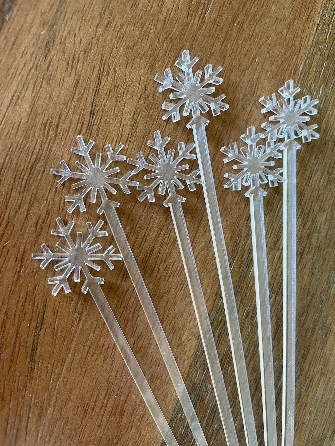 Snowflake Stir Sticks, Snowflake Stirrers, Set of 6, Winter Onederland