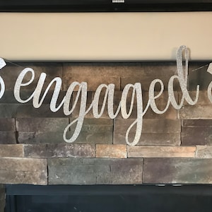 Engaged banner / engagement banner / engagement photo prop / engagement party banner / engagement party / engagement announcement / engaged