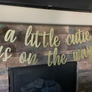 Cutie baby shower banner,  cutie banner, a little cutie is on the way banner, cutie baby shower, cutie baby decorations