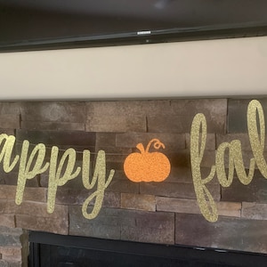 Happy fall banner, happy fall, fall decorations, fall banner, pumpkin banner, October decorations