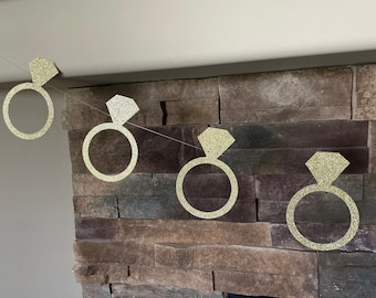 Ring Banner, Bachelorette Banner, Bachelorette Party, Engagement Party, Bachelorette Decorations, Engagement Ring Banner