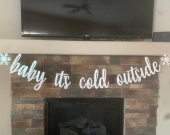 Baby it’s cold outside banner, baby it’s cold outside shower, winter baby shower, winter baby shower decorations, Christmas baby shower