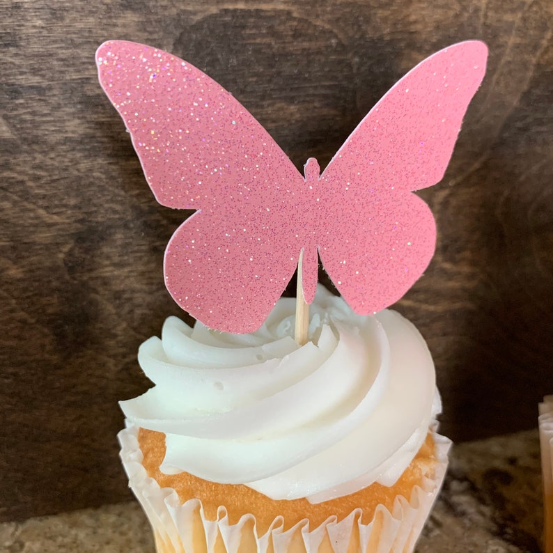 Butterfly cupcake toppers spring cupcake toppers Butterfly Etsy
