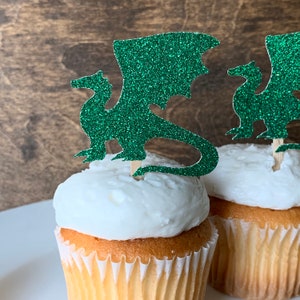 DIY Dragon Cupcake Toppers, Dragon Food Picks, Dragon Party Decorations, Dragon Party, Mythical Birthday