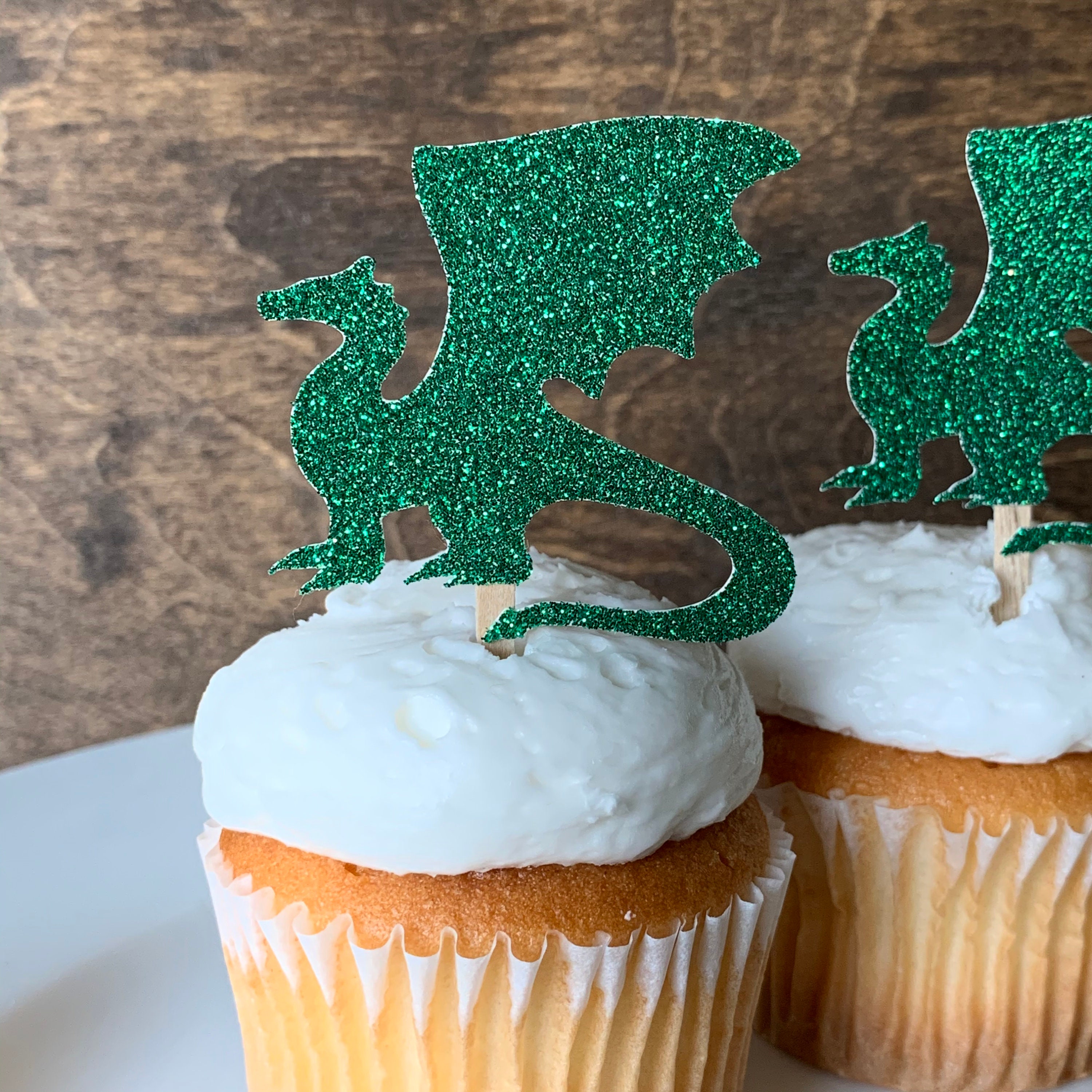 Baking & Cake Decoration Qty 12 Dragon Cupcake Picks Dragon Cupcake