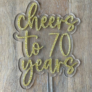 Cheers to 70 years Cake Topper, Cheers to 70 Years, 70th Birthday Cake Topper, Happy 70th Birthday, 70th birthday sign, 70th birthday decor