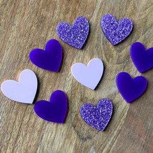 Hearts for Reward Jar, Classroom Star Jar Extra Tokens, Heart Tokens, Reward Jar Extra Hearts, Class Reward System Tokens, Acrylic Hearts