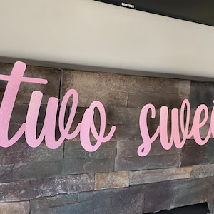 Two sweet banner, two sweet heart banner, Valentines birthday, two sweet decorations, two heart banner, two sweet, February birthday, two