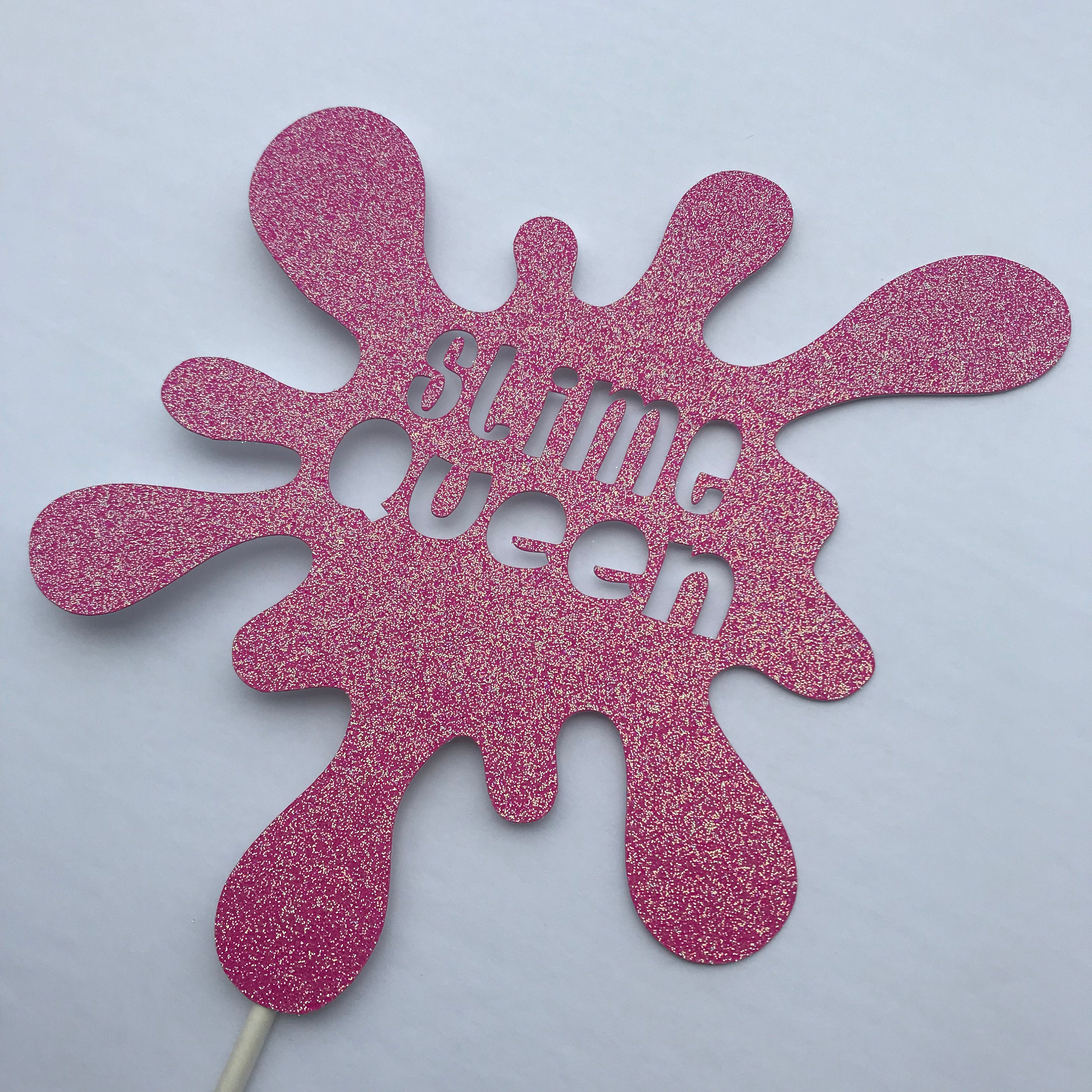 Slime Happy Birthday Cake Topper - Slime Queen Birthday Cake Topper 6pcs  Slime Cupcake Toppers - Girl's Birthday Party Decorations