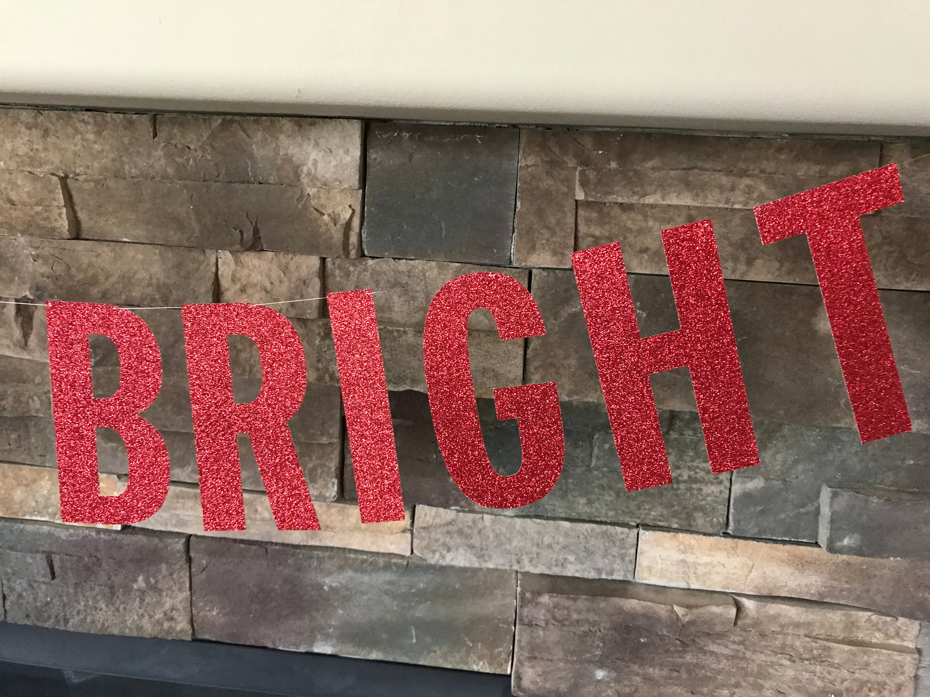 Merry &amp; bright banner merry and bright banner Christmas | Etsy