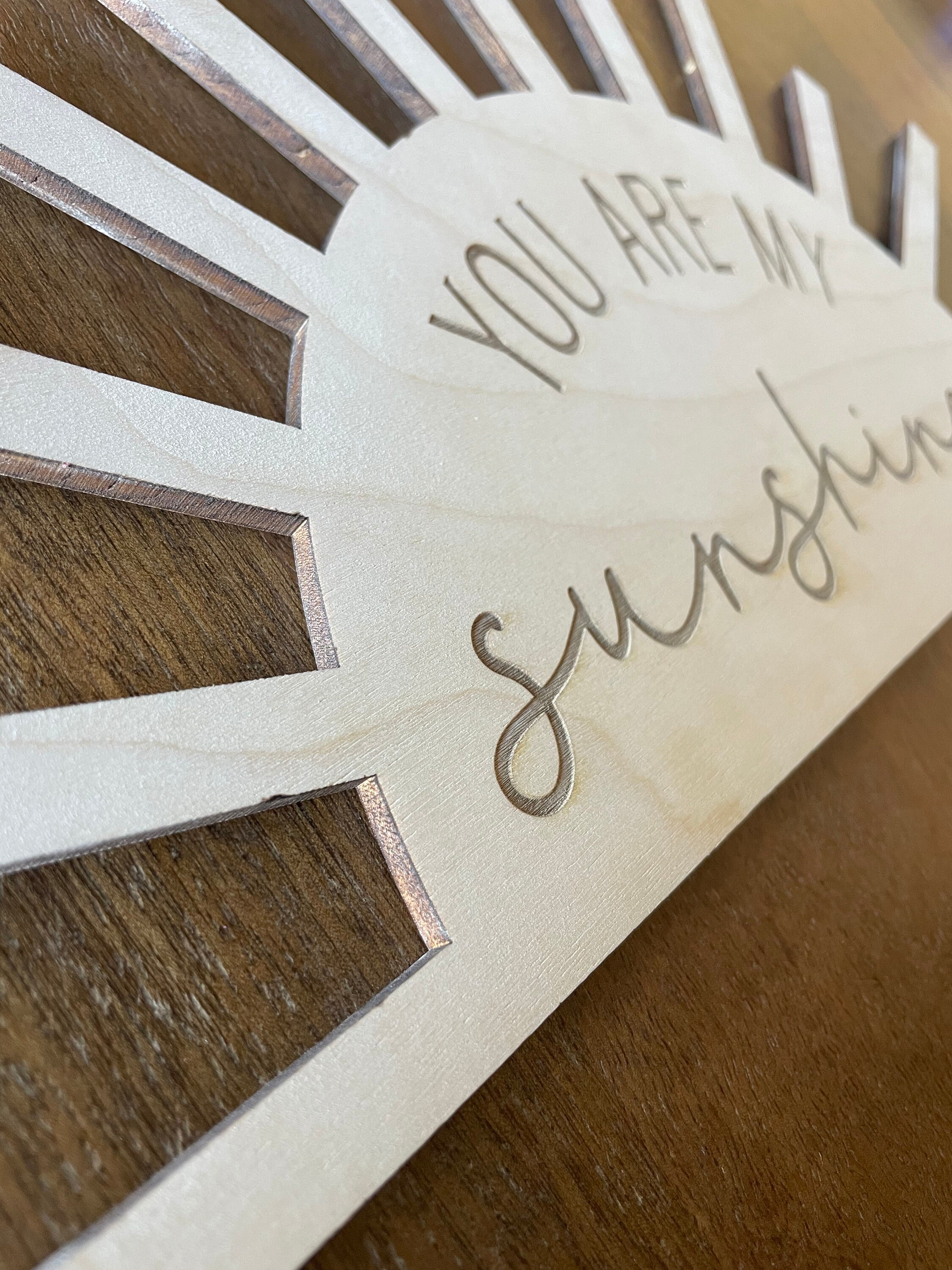 You Are My Sunshine Wooden Sign - Engraved Nursery Decor - Etsy