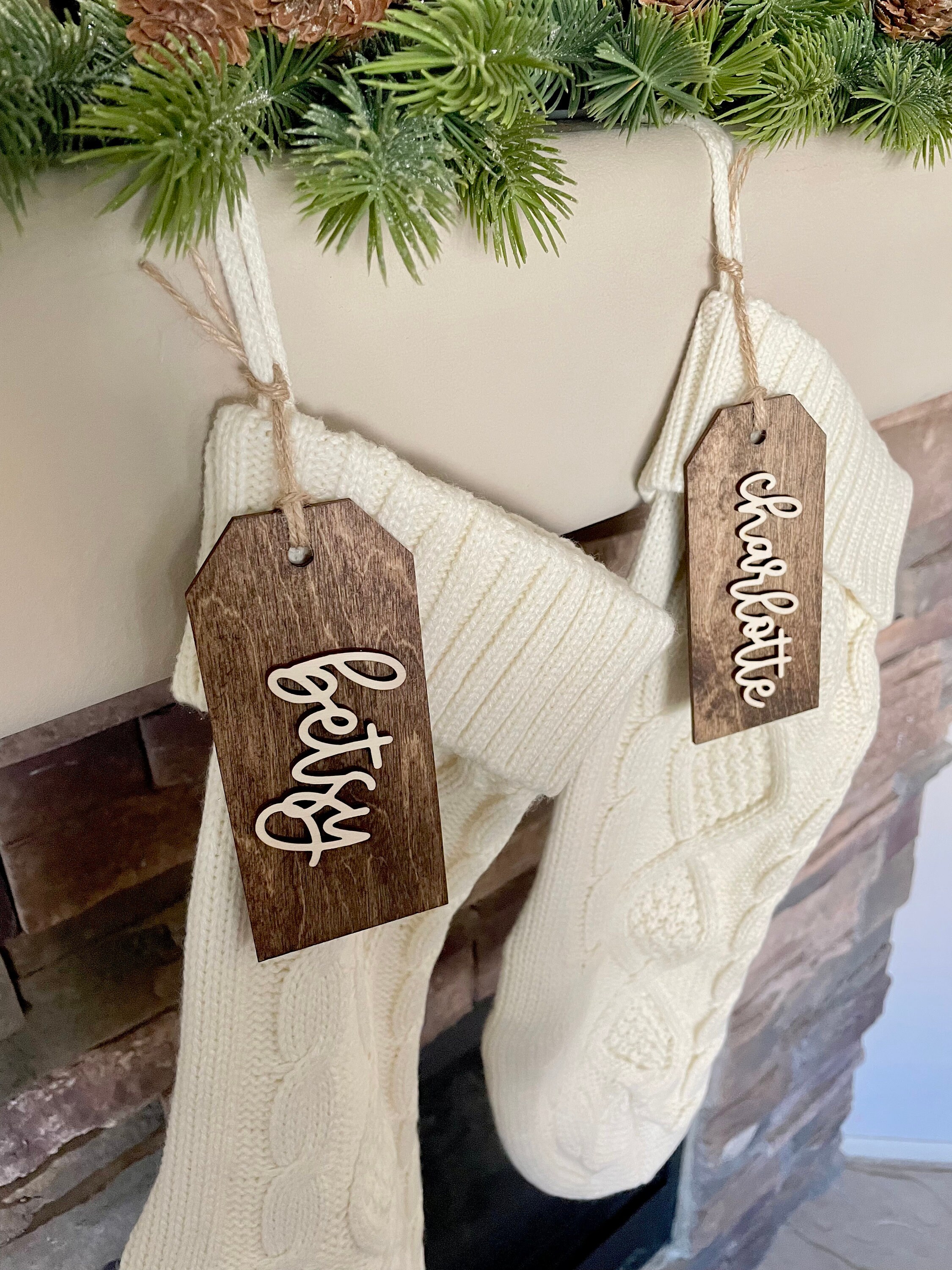 Personalized Wood Stocking Tag – Signs by Caitlin