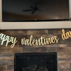 Happy Valentine’s Day banner, Valentines banner, heart banner, valentine’s decorations, valentines decor, Valentine’s Day banner