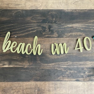 40th birthday banner, 40th birthday decorations, Beach birthday banner, 40th birthday, Beach I’m 40 banner, beach birthday decorations