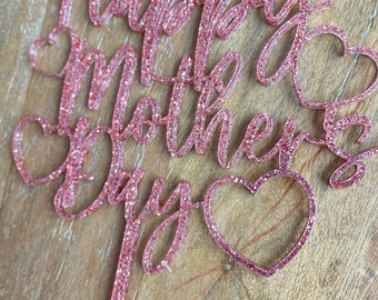 Acrylic Happy Mother's Day Cake Topper