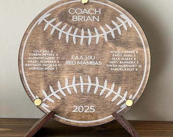 Baseball Coach Gift, Baseball Plaque, Gift for Coaches, Personalized Coach Gift, Custom Team Sign