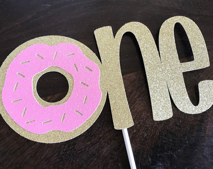 Donut Gender Reveal Cake Topper Donut Decorations Gender Etsy