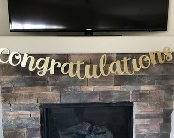 Congratulations banner / engagement party banner / retirement banner / graduation banner / congrats banner / engagement party decorations